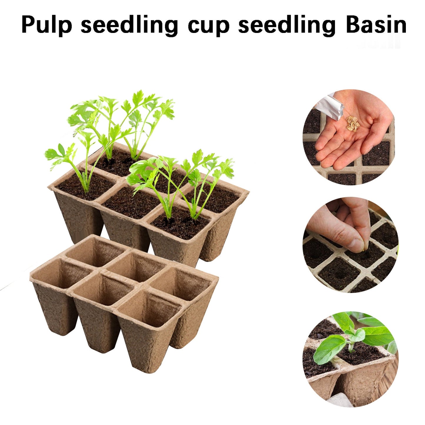 Biodegradable Peat Pot Seed Starter Trays 5 Pack