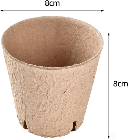 100 Pack Biodegradable Seed Starter Pots