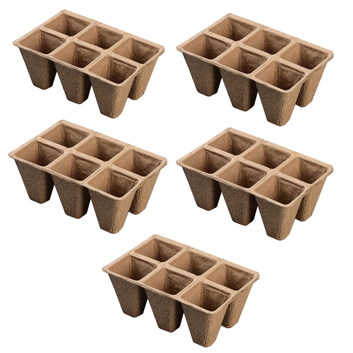 Biodegradable Peat Pot Seed Starter Trays 5 Pack