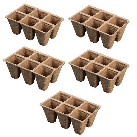 Biodegradable Peat Pot Seed Starter Trays 5 Pack