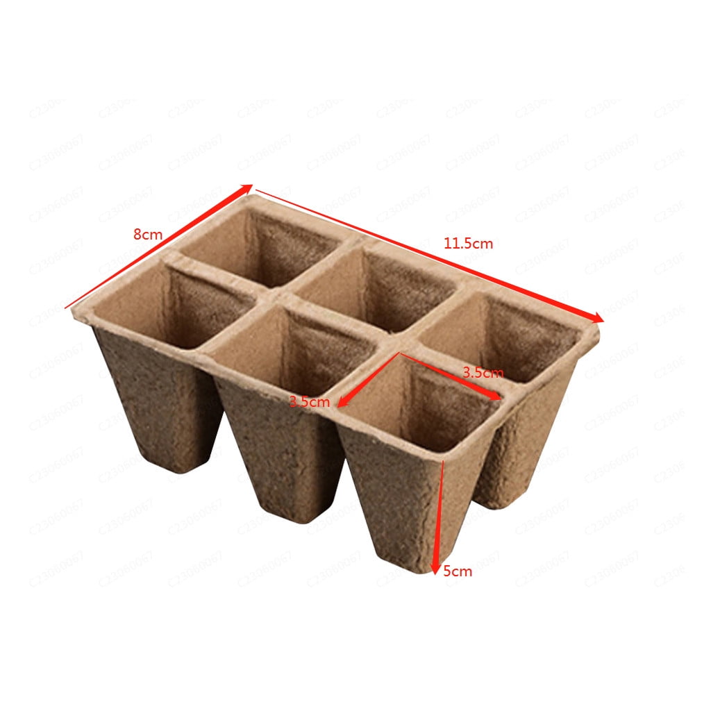 Biodegradable Peat Pot Seed Starter Trays 5 Pack
