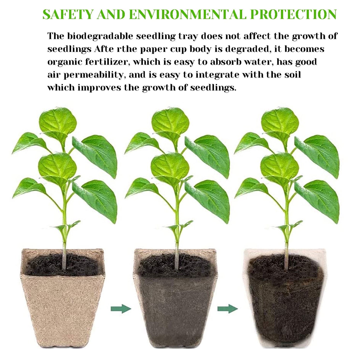 Biodegradable Peat Pot Seed Starter Trays 5 Pack