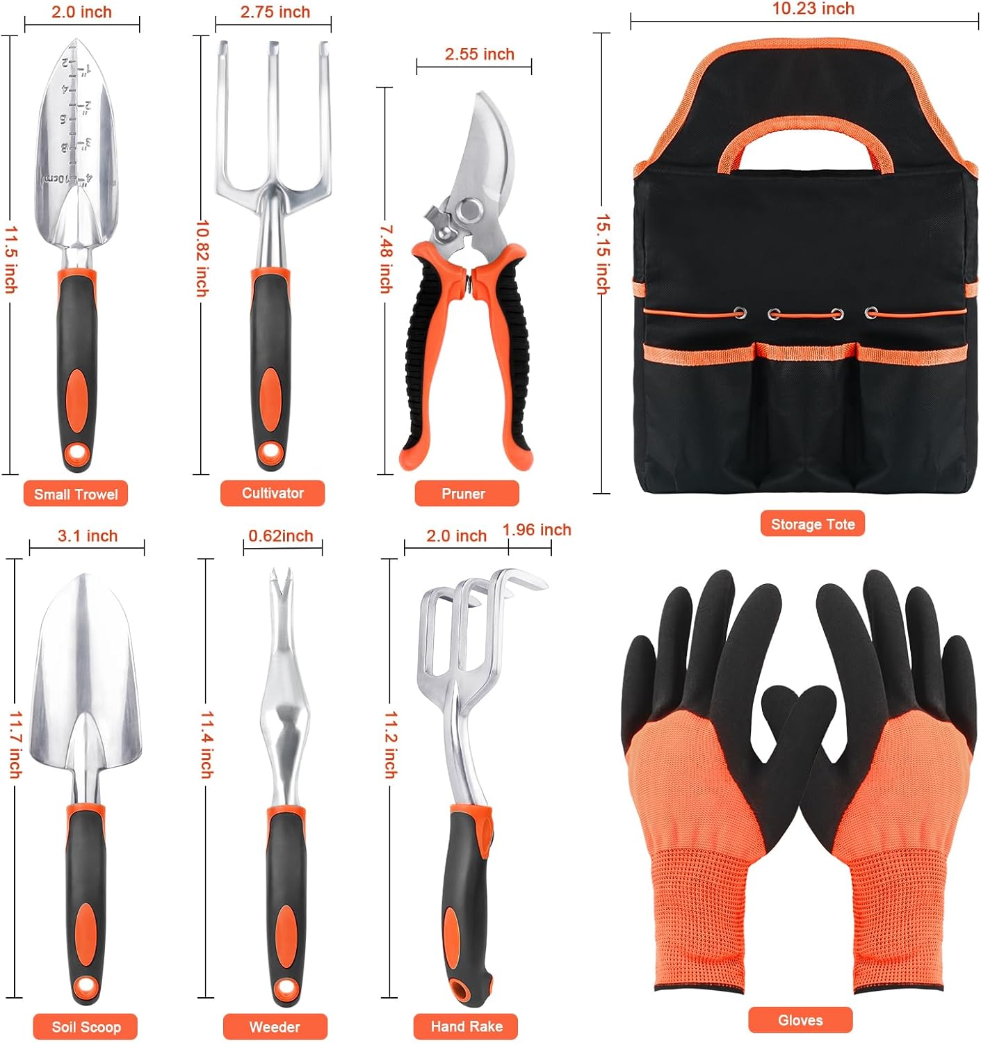 Complete Garden Tool Set with Bag & Gloves