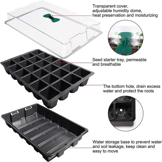 24-Cell Seed Starter Tray with Humidity Dome
