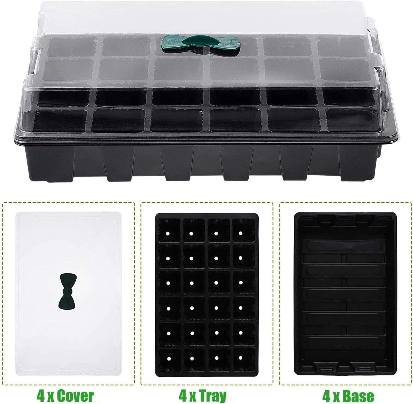 24-Cell Seed Starter Tray with Humidity Dome