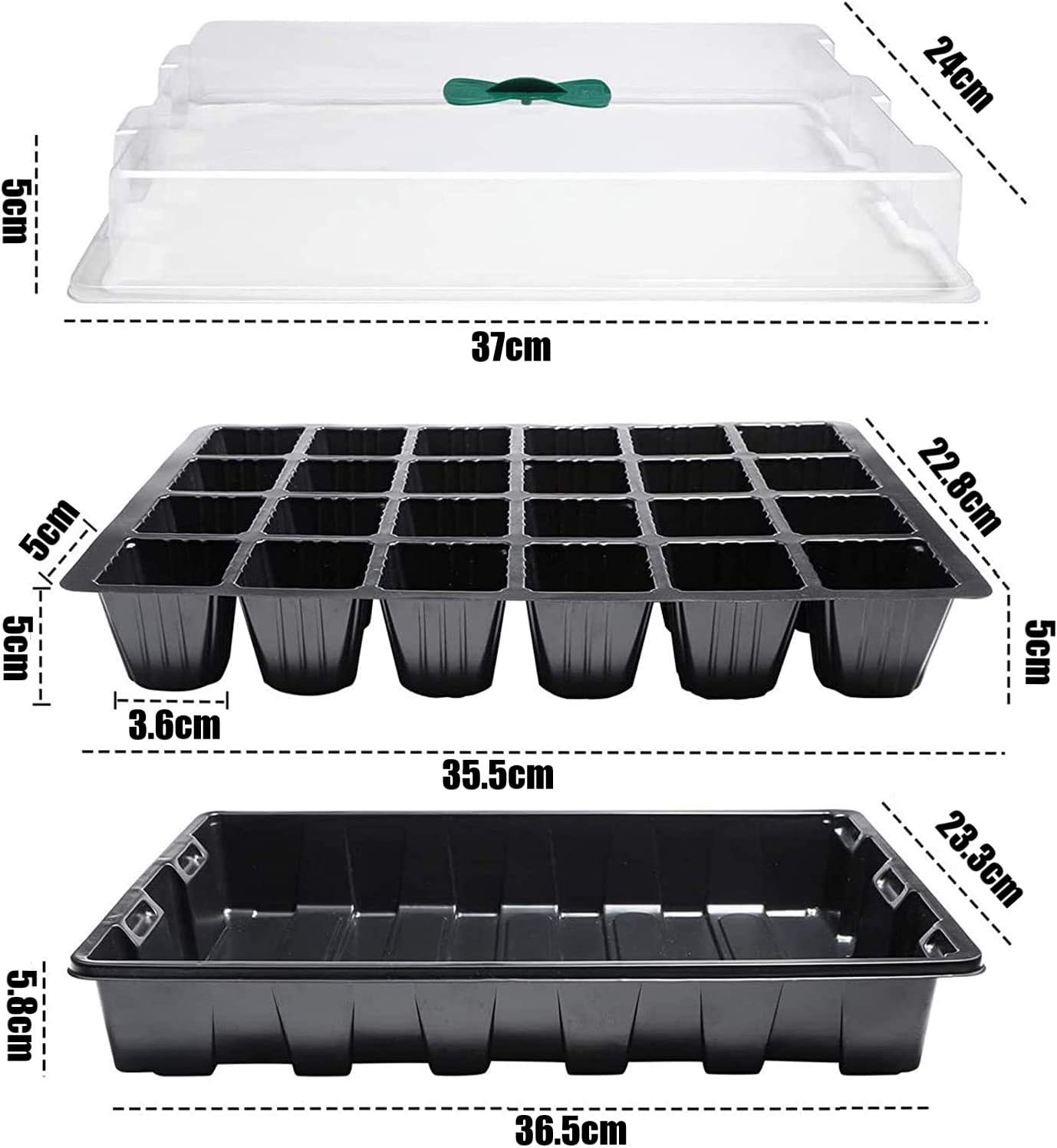 24-Cell Seed Starter Tray with Humidity Dome