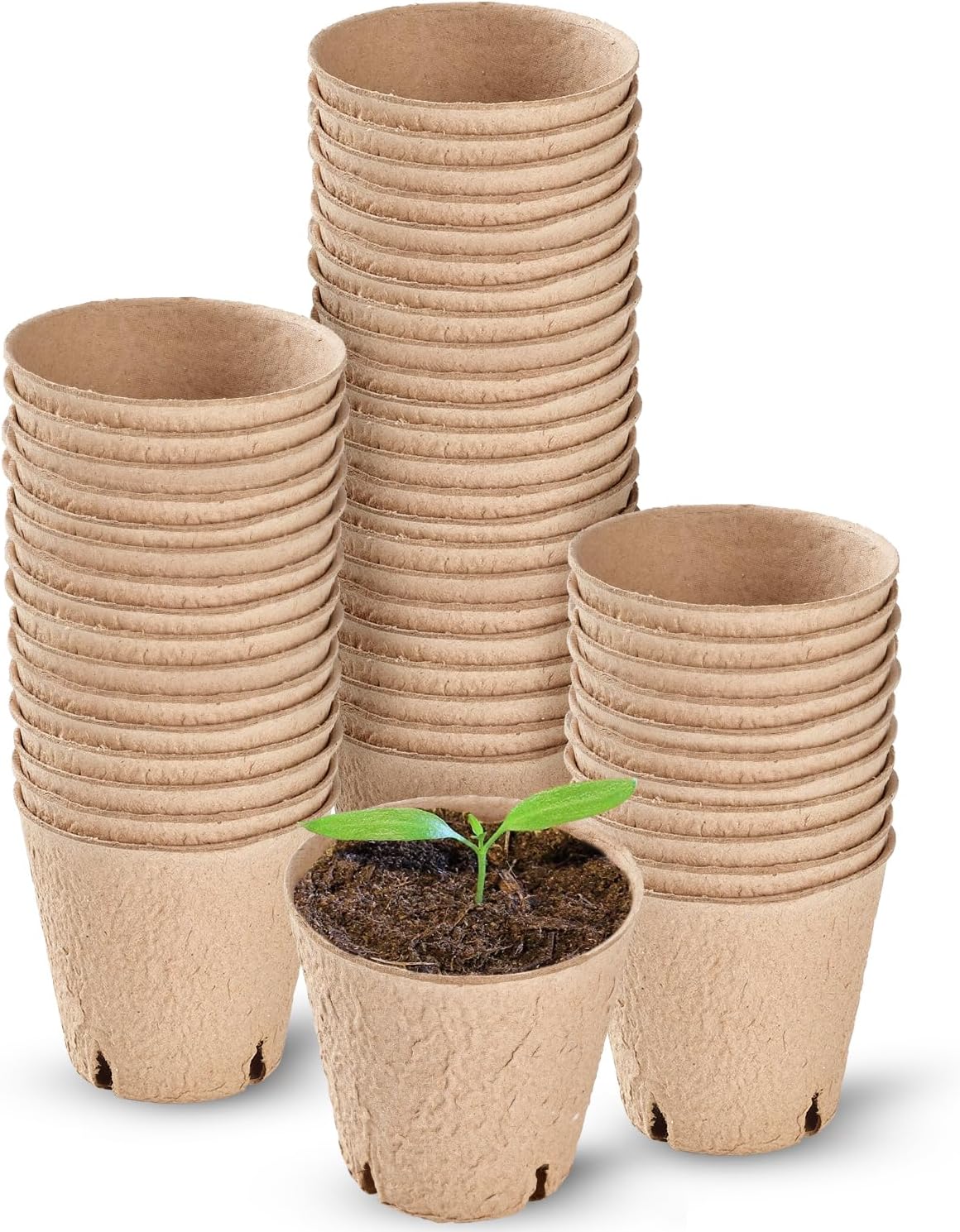 100 Pack Biodegradable Seed Starter Pots