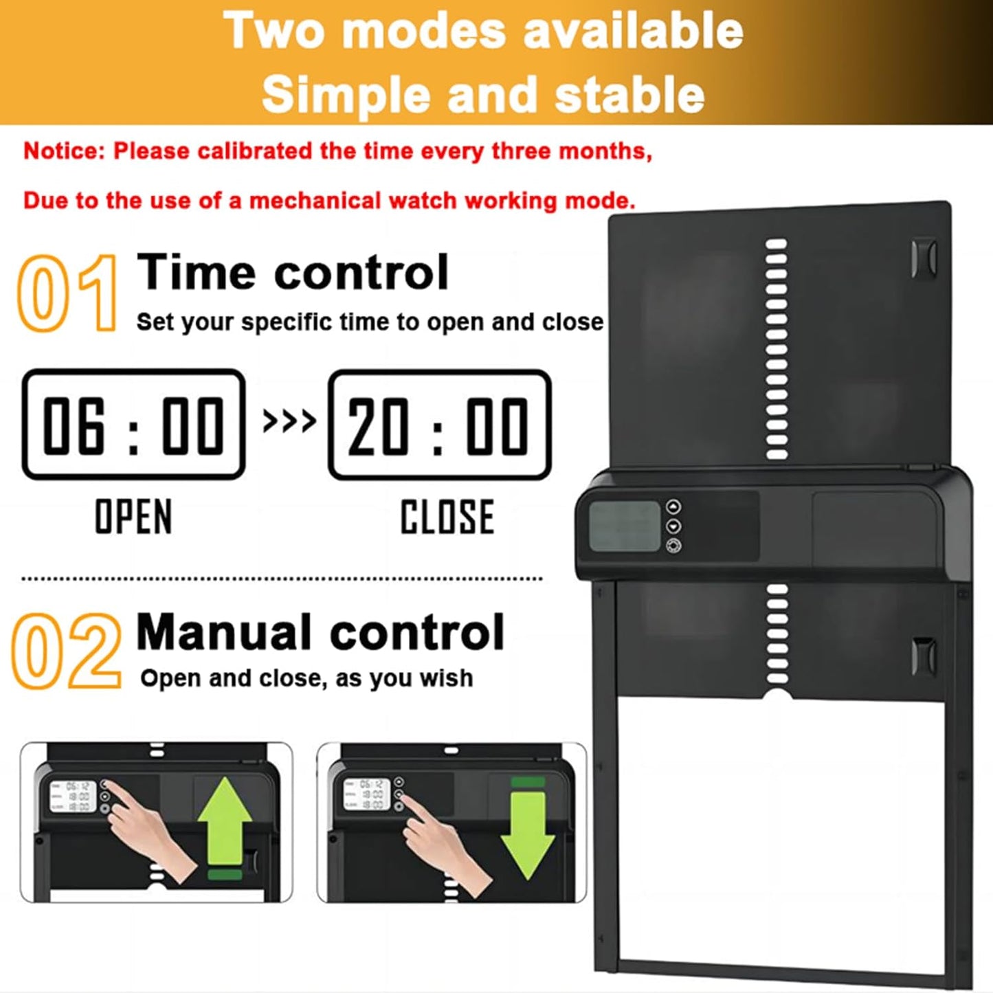 CARLA HOME Automatic Chicken Coop Door with Timer