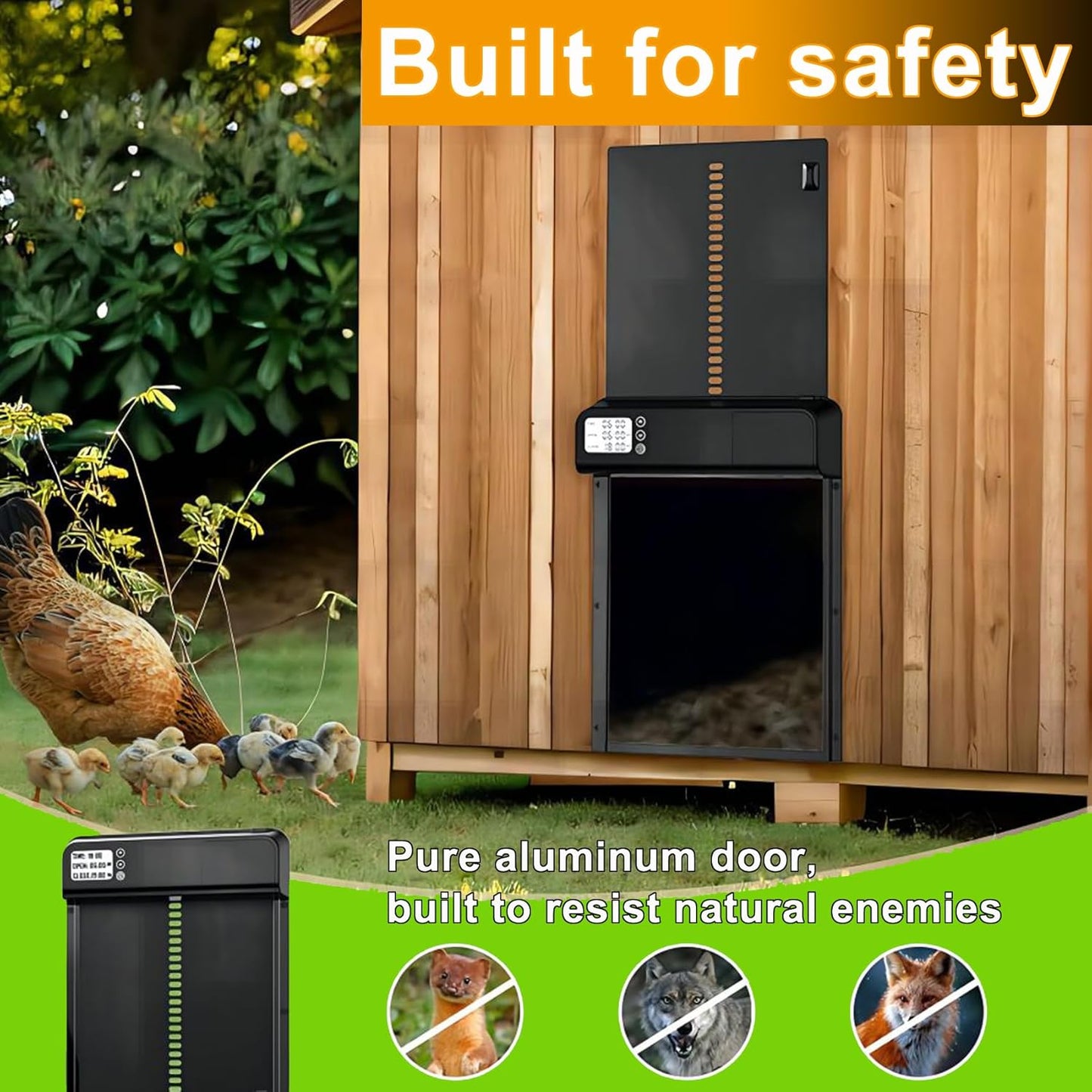CARLA HOME Automatic Chicken Coop Door with Timer