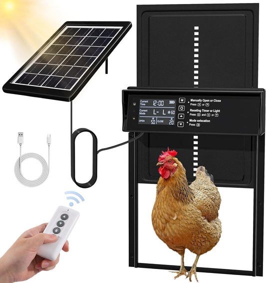 Solar Automatic Chicken Coop Door with Remote