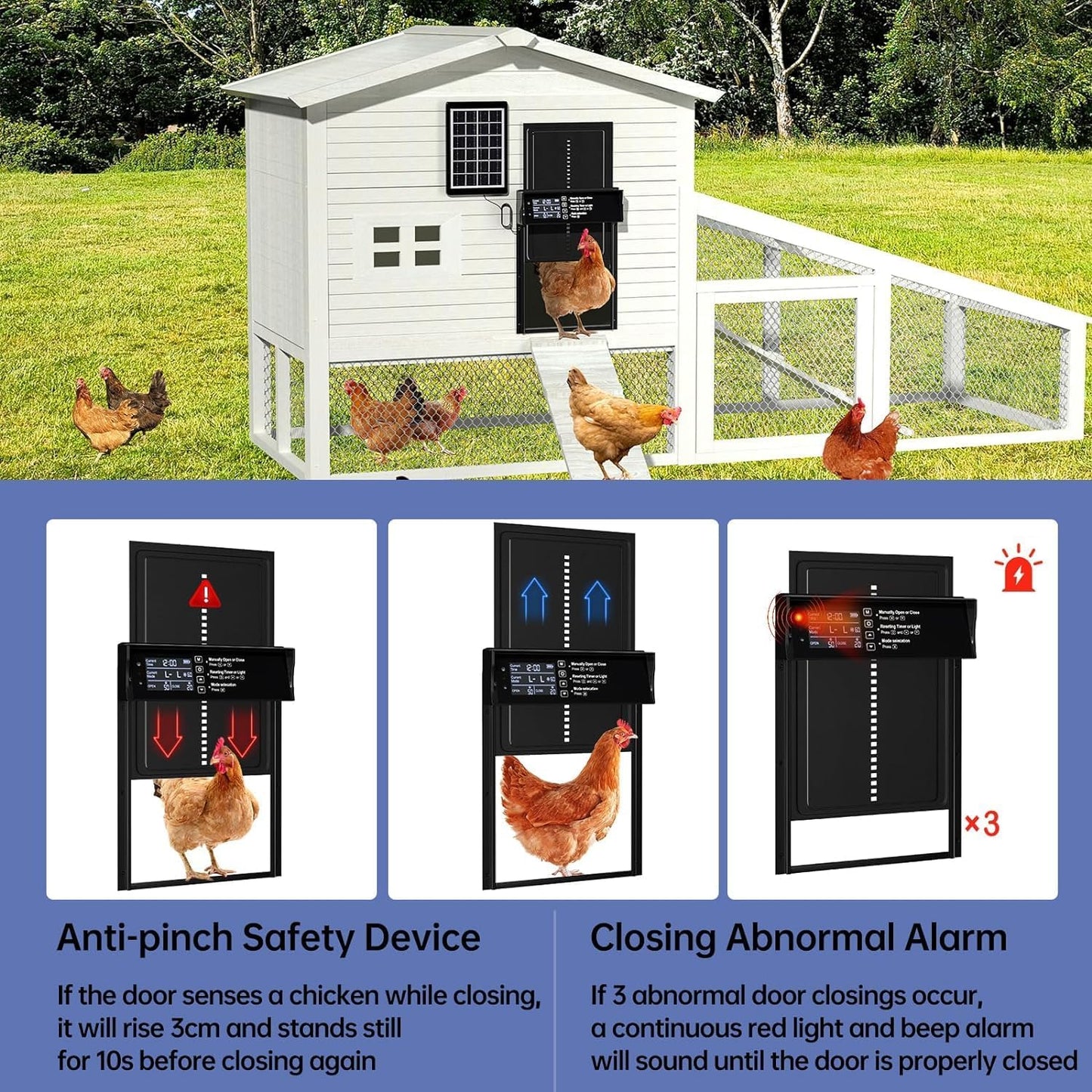 Solar Automatic Chicken Coop Door with Remote