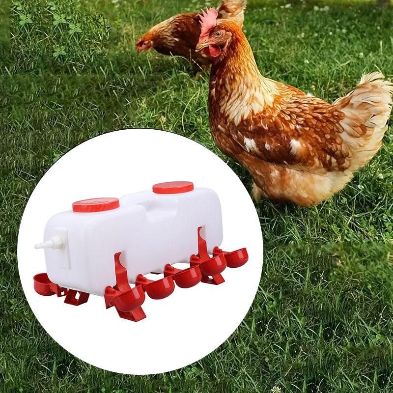 10L Automatic Poultry Waterer with 5 Cups