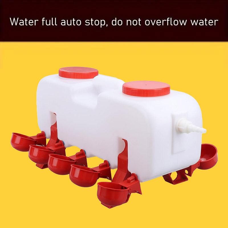 10L Automatic Poultry Waterer with 5 Cups