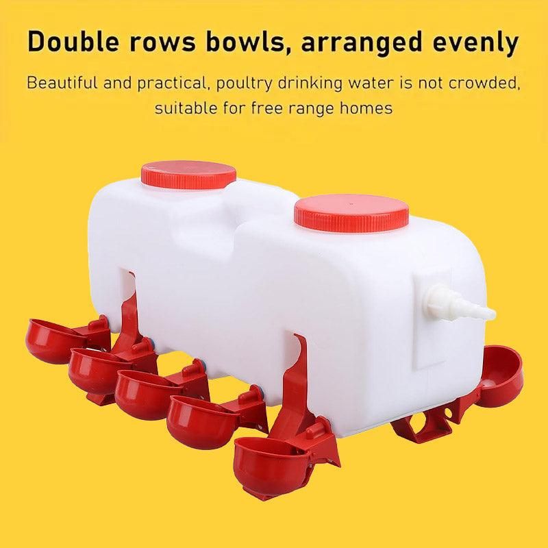 10L Automatic Poultry Waterer with 5 Cups