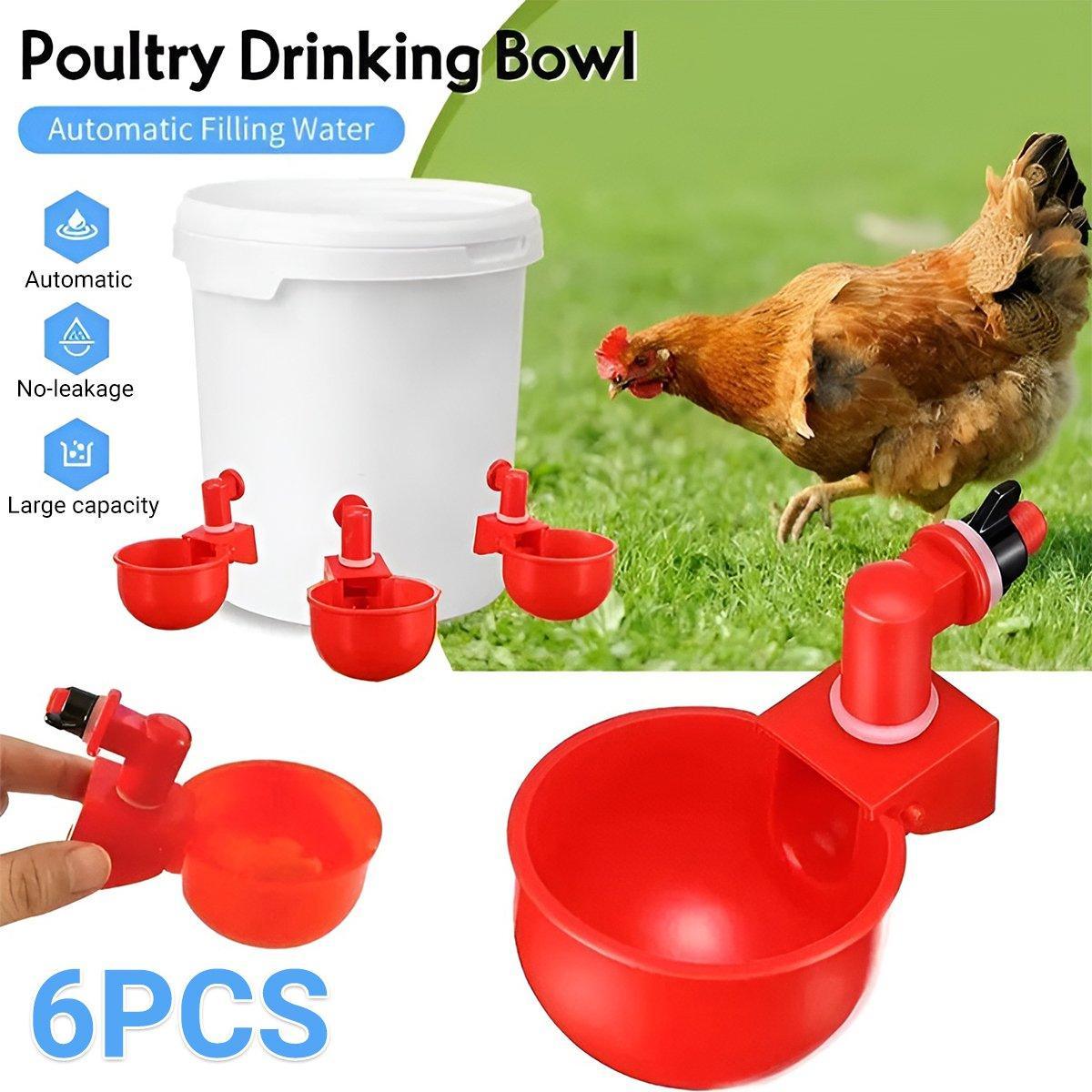 6-Pack Automatic Chicken Water Cups