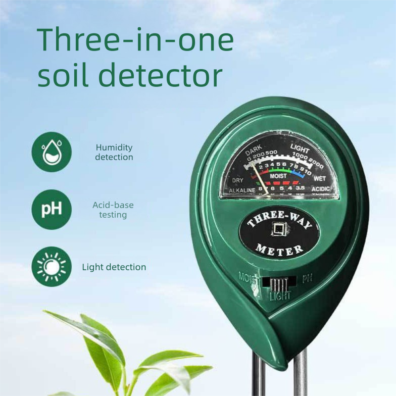 3-in-1 Analog Soil Tester for Plants & Gardens