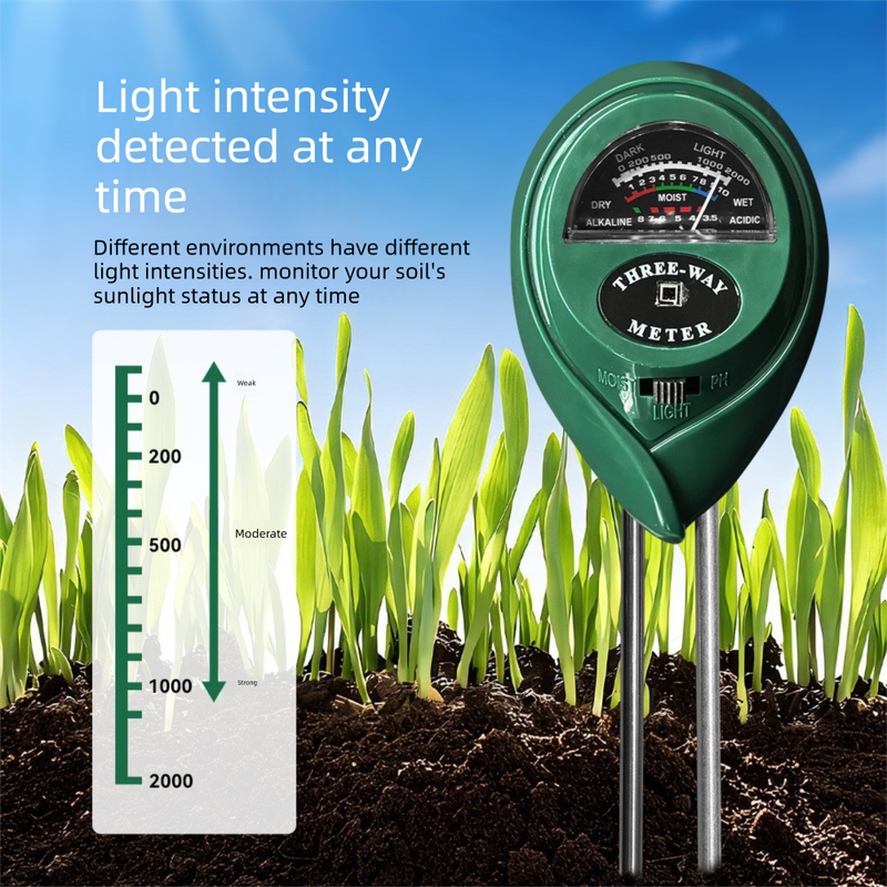 3-in-1 Analog Soil Tester for Plants & Gardens