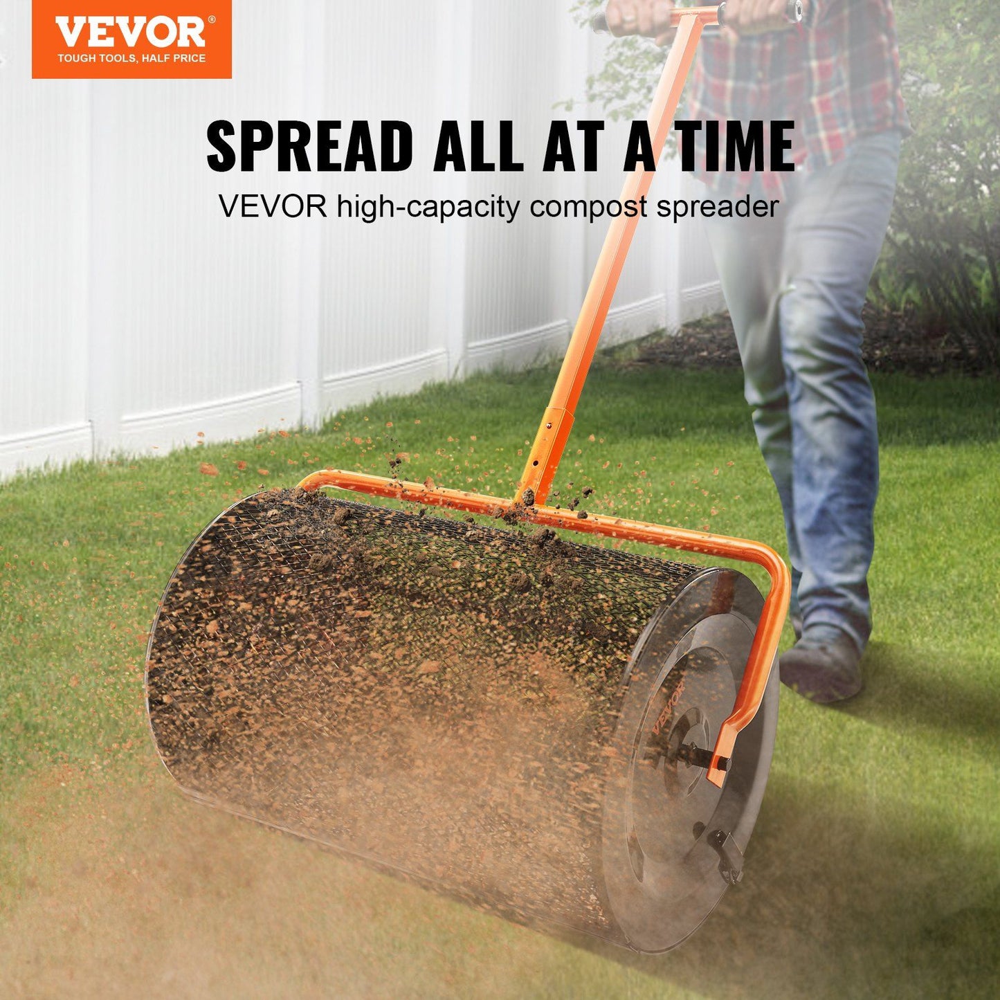 VEVOR 24-Inch Compost & Peat Moss Spreader