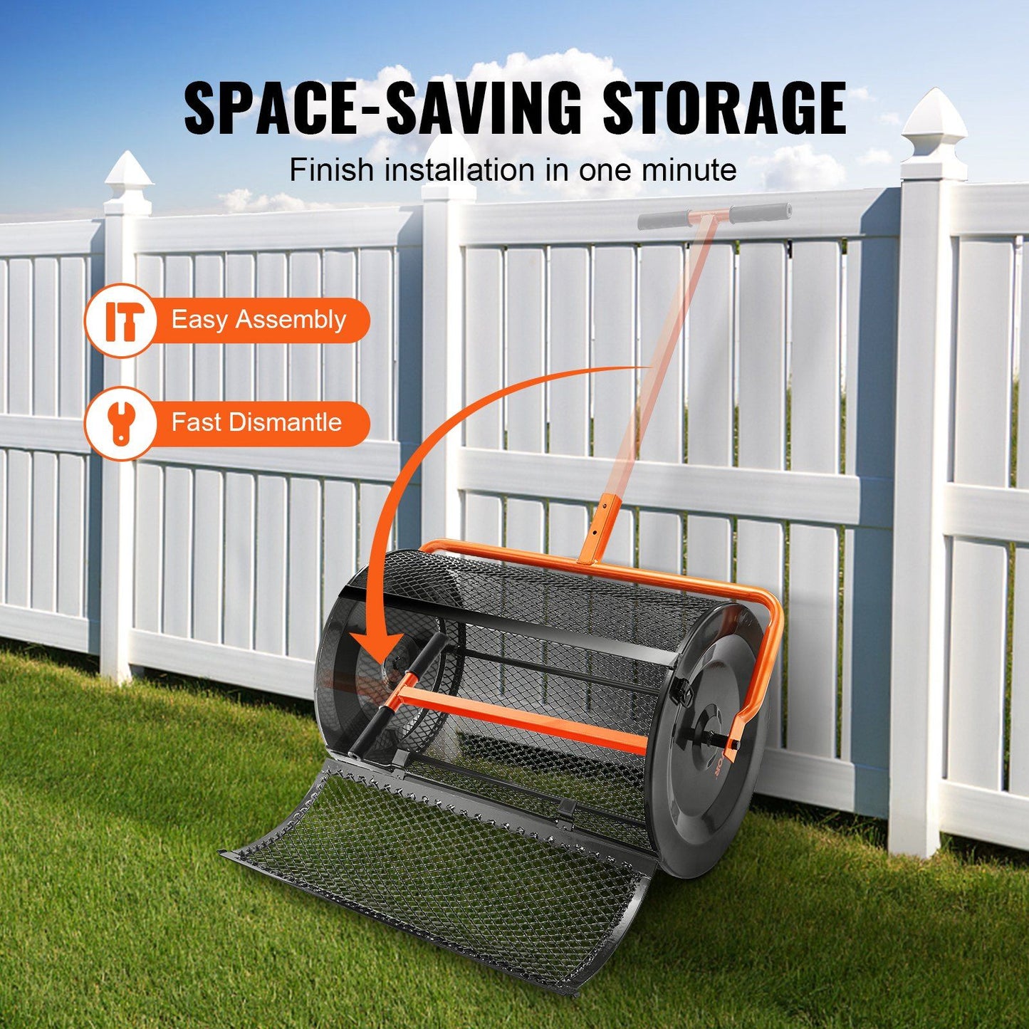 VEVOR 24-Inch Compost & Peat Moss Spreader