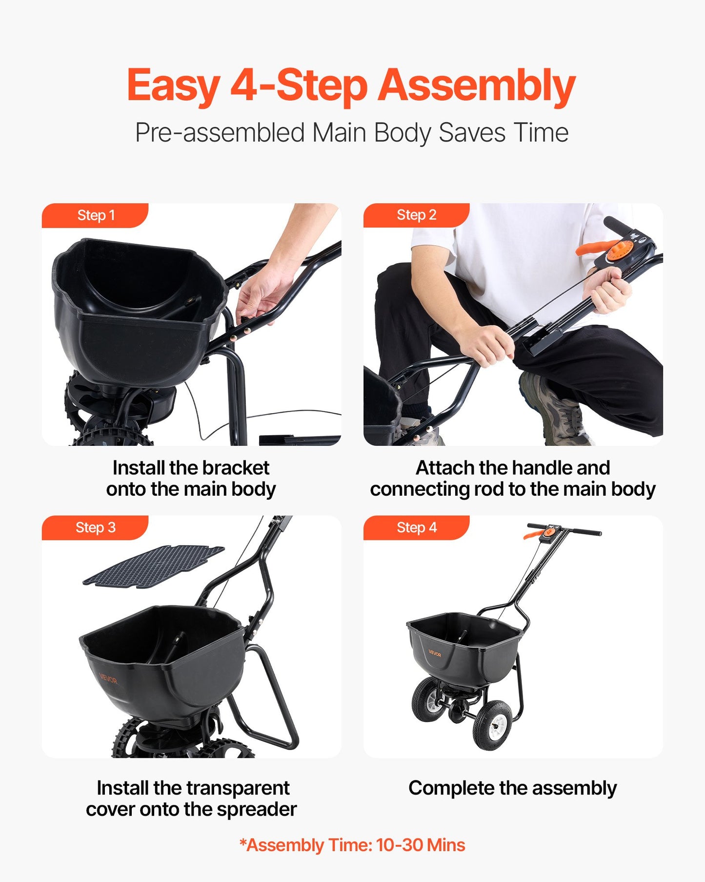 Heavy Duty Push Broadcast Spreader 60lb